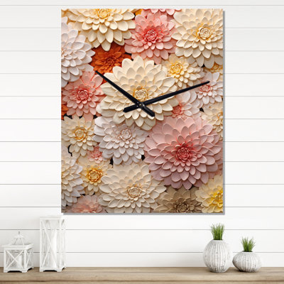 Horloge murale Anslem - Zinnias