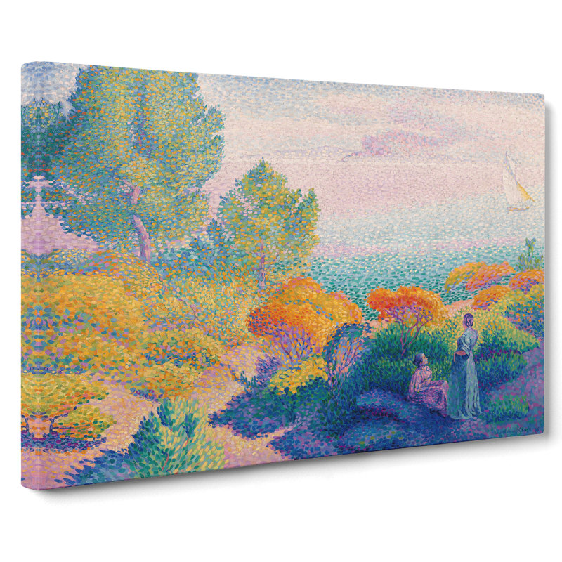 Two Women by Henri-Edmond Cross - Wrapped Canvas Painting, 50cm H x 76cm W x 3cm D