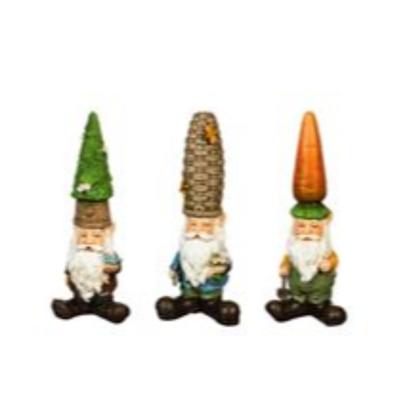 Ensemble de statue 3 pièces pour jardin coapicoler gnome Garett