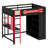 Space-Saving High Sleeper Featuring Workspace, Accessible Wardrobe Storage, and Dynamic LED Light Strips-2016244988
