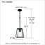 Luminaire suspendu cylindrique simple à 1 lumière Agathla-598817497