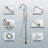 Floor Mount Bathroom Freestanding Tub Filler Faucet With Handheld Shower-108670697