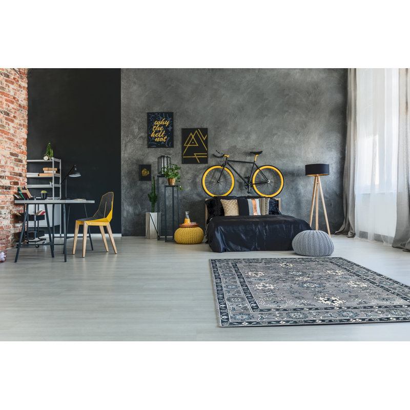 Gray Hand-Knotted Wool Celestial Clouds Cloud Bands Pattern Modern Contemporary Carpet Rug, 10' x 14'