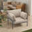 Patio Chair With Cushion,Rattan Outdoor Lounge Chair-148198895