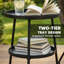 Outsunny Metal Patio Side Table 2-Tier Adjustable Feet-1015006453