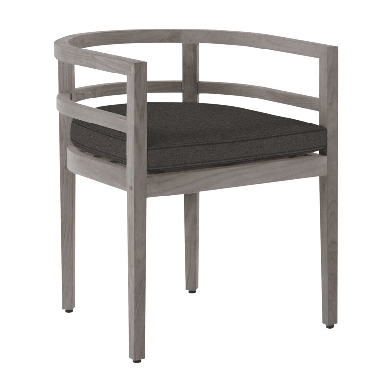 Santa Barbara Patio Dining Armchair with Cushions, Oyster Teak, Welt, Perigold IceBreaker Polar