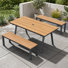 4 Pieces Aluminum Patio Dining Set With Rectangualr Dining Table
