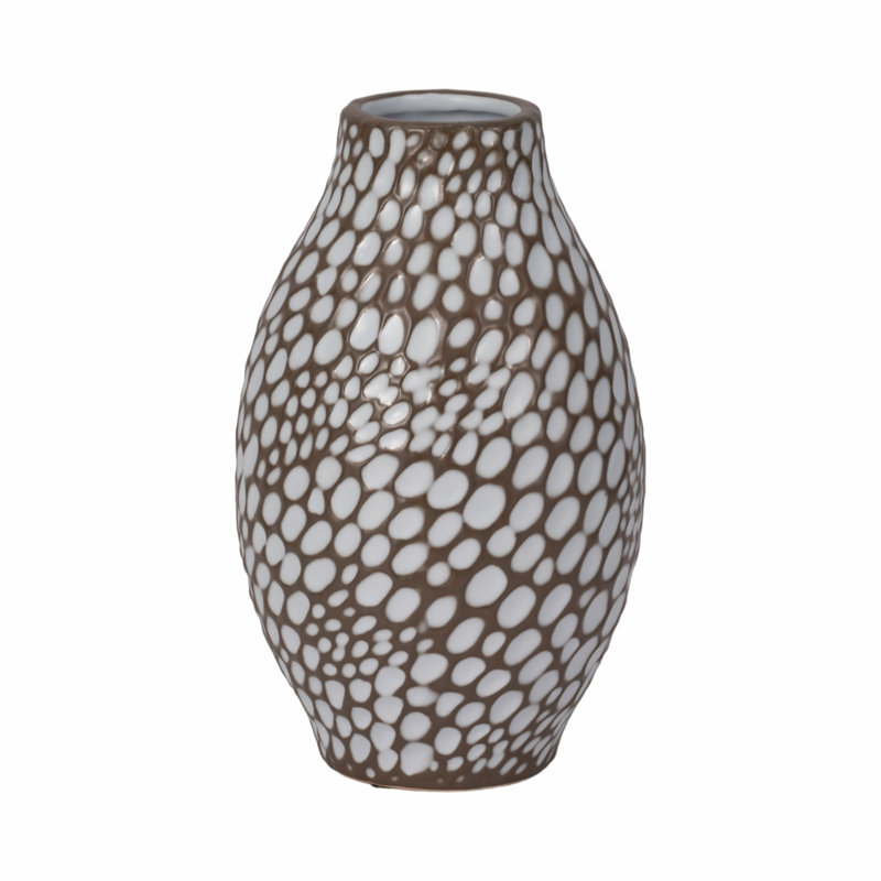 Puteri Handmade Ceramic Table Vase, 10" H x 6" W x 6" D