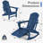 Plastic/Resin Folding and Rocking Adirondack Chair with Ottoman-130104934