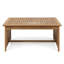 Table basse en bois 40 "x 24" 17,98 "avec patine brune pour terrasse fabriquée à la main et bronze antique, 17,98