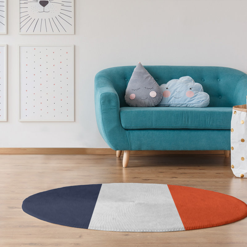 Tapis bleu/orange area, Rectangle 2 pi x 3 pi