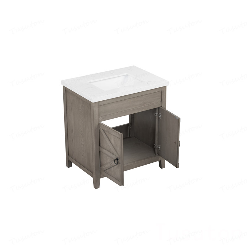 Meuble-lavabo 31 po avec plateau en pierre reconstituée