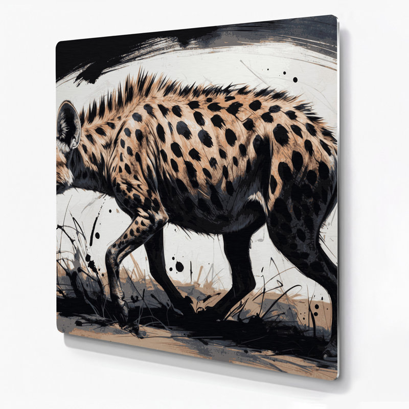 Art mural gris en forme de faune, H 12 po x l 12 po