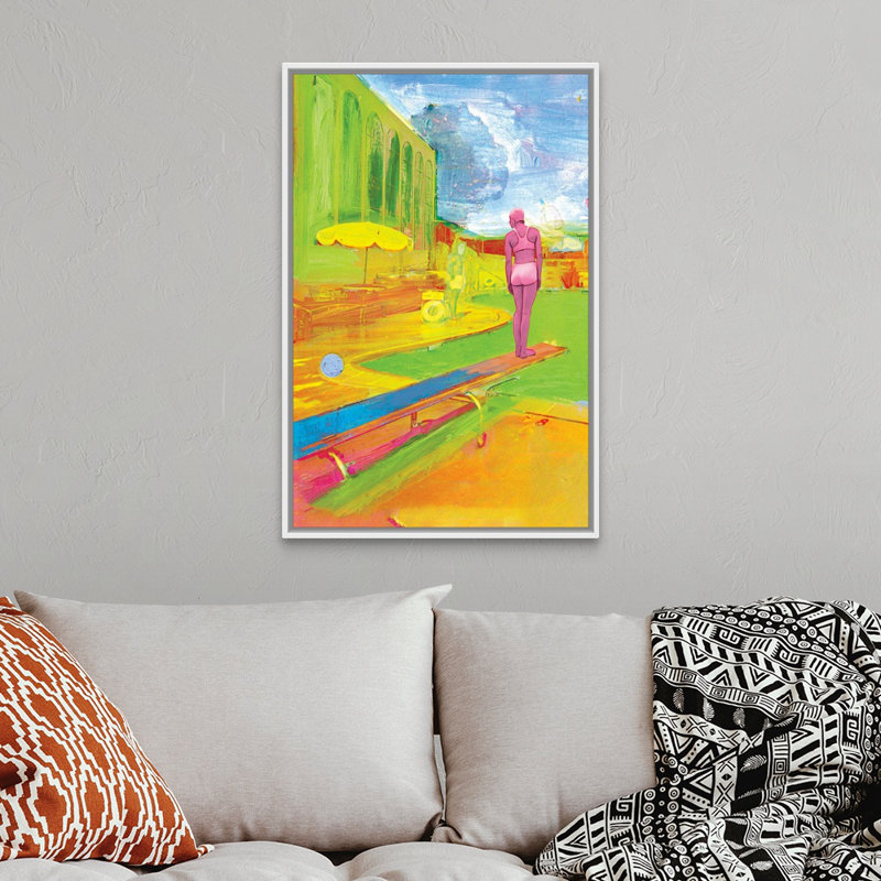 La piscine verte, 2016 - reproduction, Cadre flottant blanc, H 38 po x l 26 po x P 1,75 po