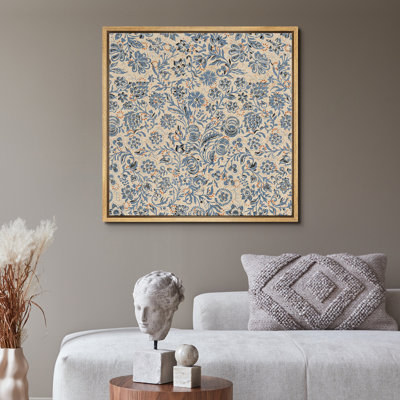 «Abstract Botanical», œuvre de fleurs sauvages bleues rustiques, photos de salon botaniques abstraites, impression numérique sur toile, art numérique encadré