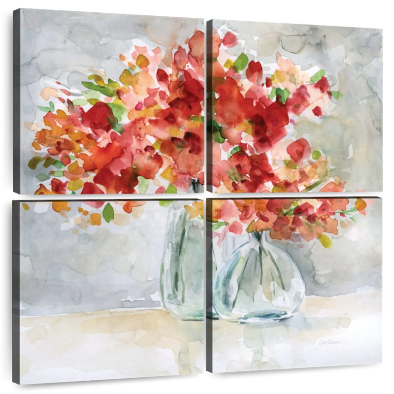 Arrangement rouge Avery, H 32 po x l 32 po
