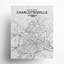 Charlottesville, carte de la ville, impression graphique-1816501841-1816501799