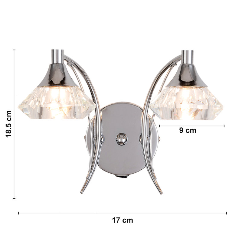 Rivale Armed Sconce, Polished Chrome