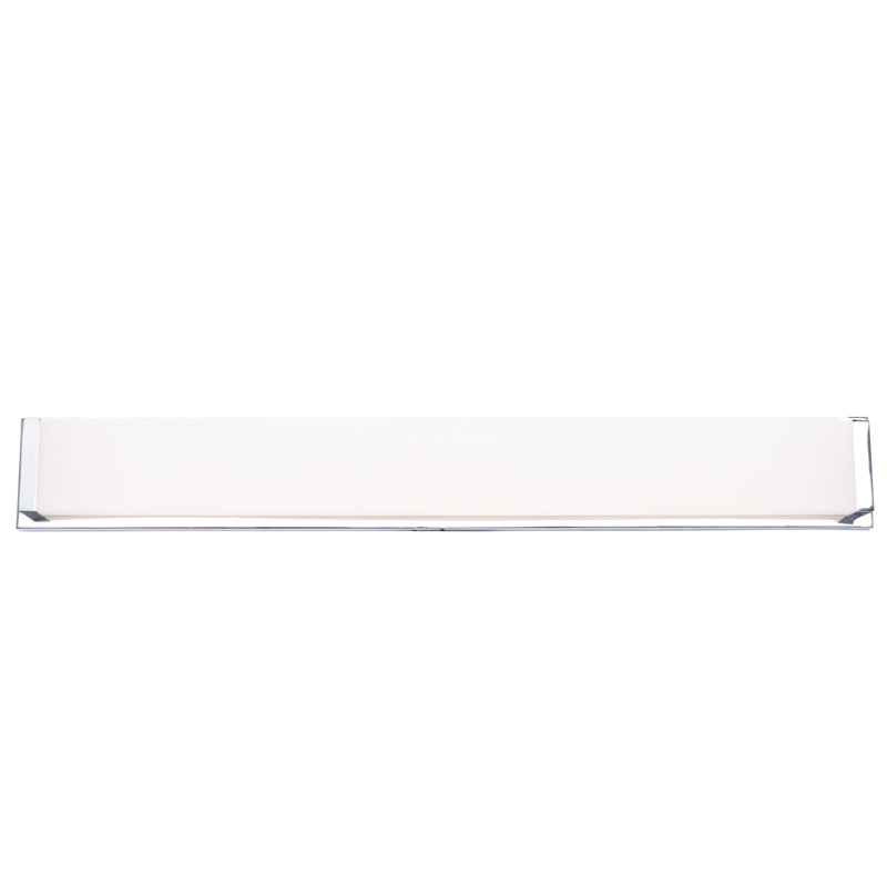 Eco-Friendly Metro Chrome LED Vanity Light with White Acrylic Diffuser