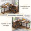 Bureau d'ordinateur en L réversible de 53 po avec 3 tiroirs et tablettes de rangement