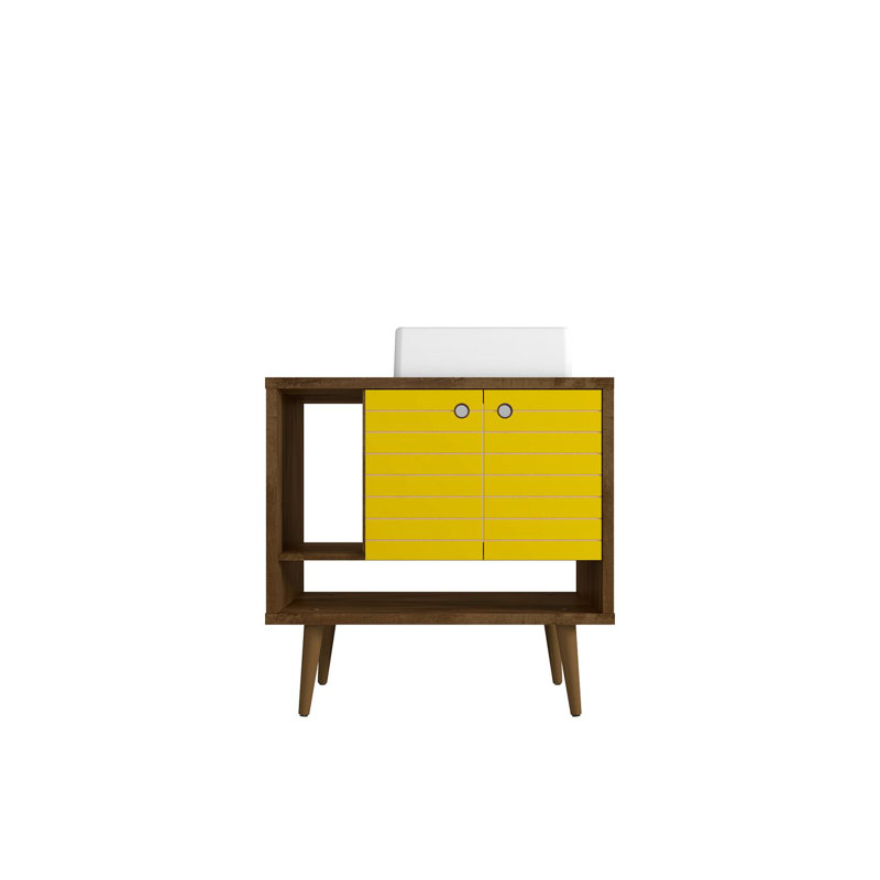Ensemble de meuble-lavabo simple 31 po Altom, Brun rustique / jaune