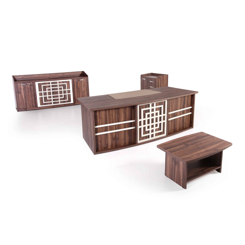 Astoria 87 Wood Office Furniture Set of 4pcs