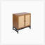 Ensemble de 2 armoires en rotin naturel 2 portes