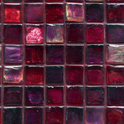 Papier peint mosaïque de verre rouge