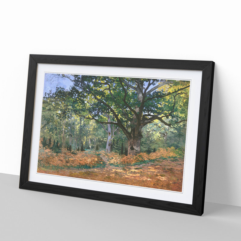 The Bodmer Oak Tree by Claude Monet - Framed Print, 27cm H x 36cm W x 2cm D, Black Framed