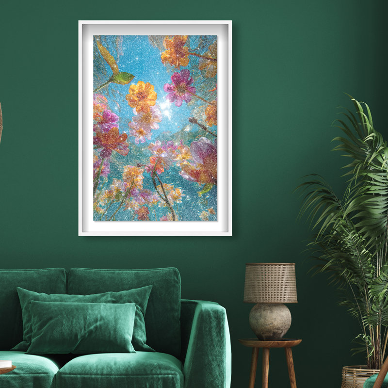 Liquid Bloom I Framed Graphic Art, 25.5"H x 17.5"W, White Shadowbox