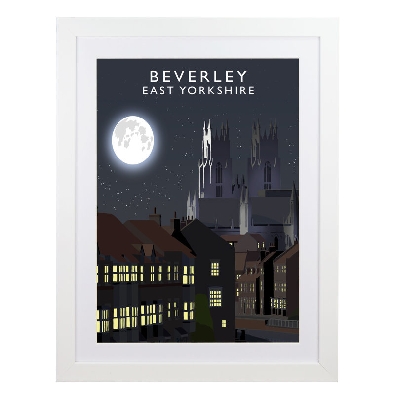 Beverley Night by Richard O'Neil - Print, White Wood Frame, 43.5 cm H x 33.5 cm W x 2.2 cm D