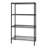 ECEDAE72C3F0401E9A9DF3169DCD684F Adjustable Wire Black Epoxy 4 Shelves 72" H x 48" W x 24" D-1584338277-1584338271