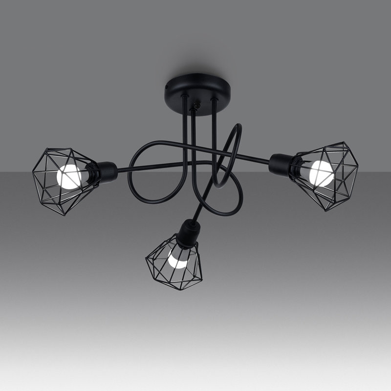 Chandelier, 28.5cm H x 48cm W x 48cm D, 3 Lights