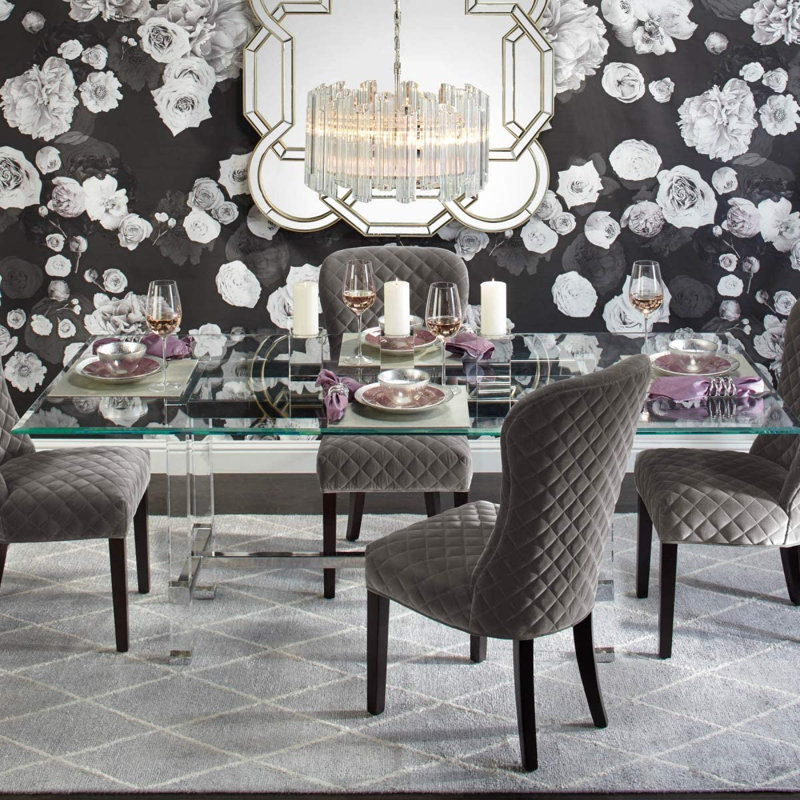 Ryder Chandelier Round Multi-Faceted Glass Dining Room