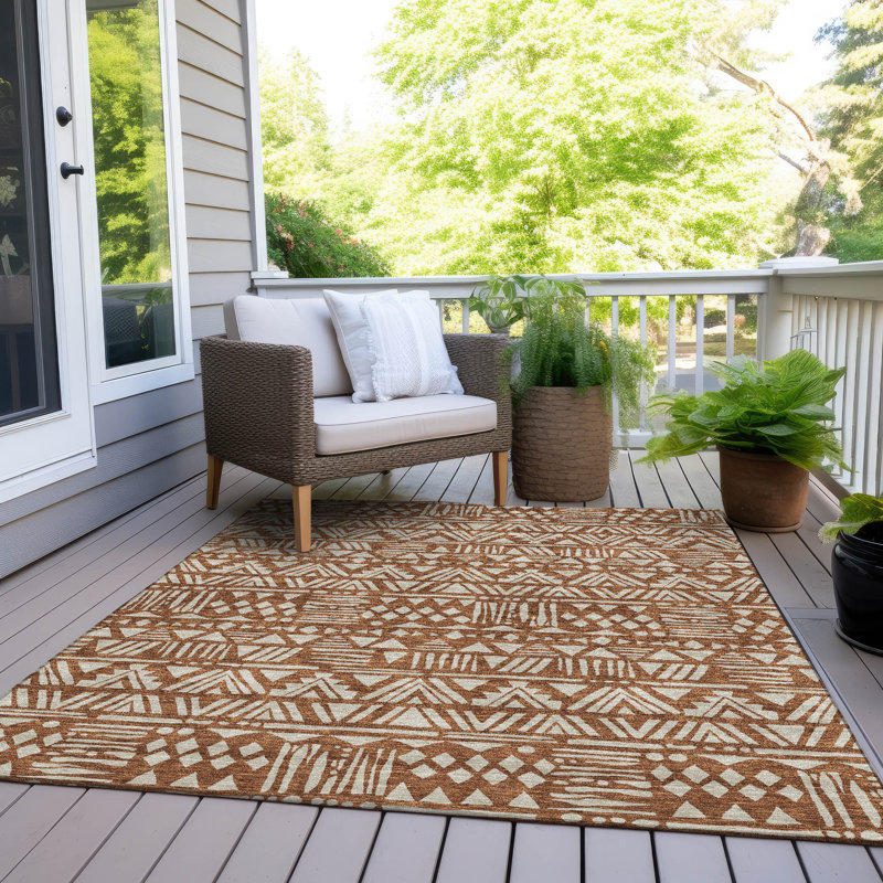 Tapis intérieur / extérieur Lamanna avec envers antidérapant, Rectangle de 10 pi x 14 pi