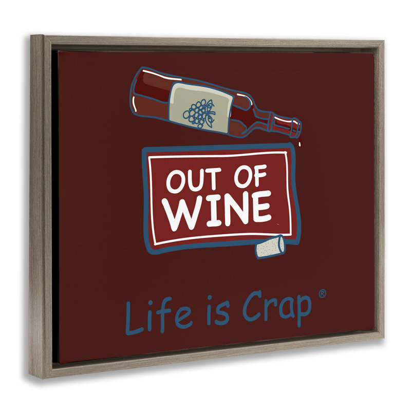 «Out Of Wine Bottle Floater» par LIC, Cadre flottant brun, H 17 po x l 21 po