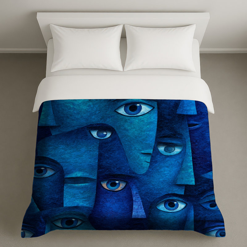 Housse de couette abstraite, Lit simple
