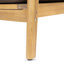 Fauteuil club d'extérieur, structure en bois d'acacia avec dossier en corde, coussins bruns hydrofuges pour patio / cour arrière / terrasse, ensemble de 2