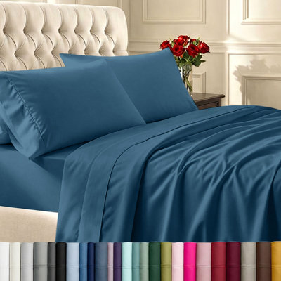 California Design Den Case 6 Piece Deep Pocket Sheet Set - Soft 400 Thread Count, 100% Cotton, Durable Sateen