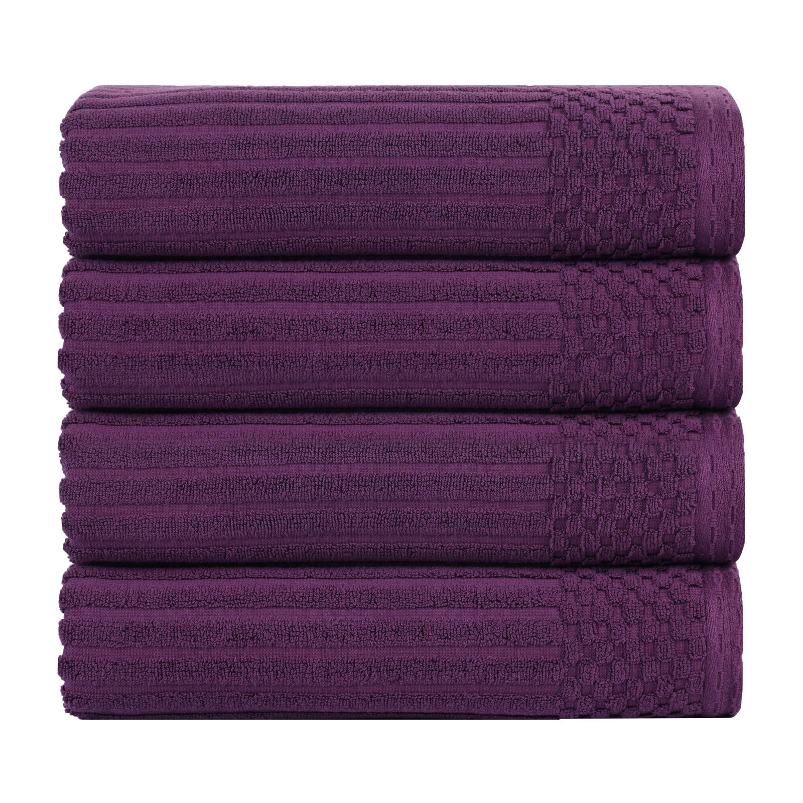 Kaeleah 4-Piece Cotton Towel Set, Purple