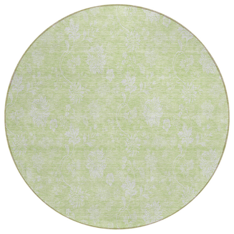Myqueal Washable Floral Indoor / Outdoor Rug