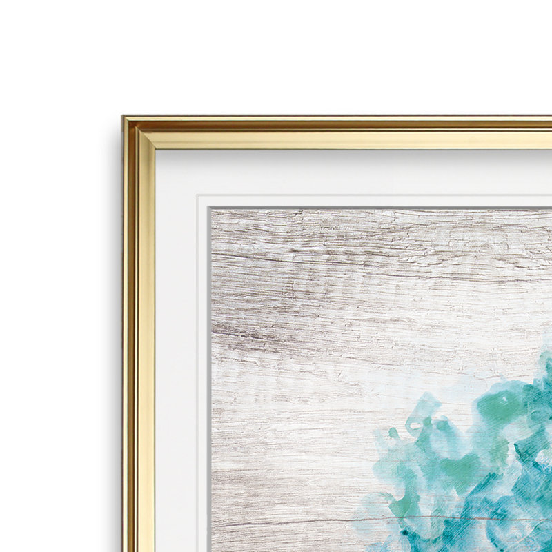«Love Beach Wreath», reproduction d'impression, H 23 po x l 23 po x P 1,5 po, Encadrement doré