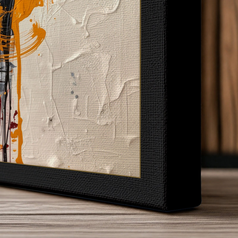 Geometric Tension Abstract - Wrapped Canvas, 30x20 - 76.2 x 50.8 cm, Black Border