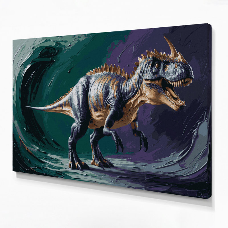 «Dinosaur Dracorex Blue», art mural sur toile, H 20 po x l 24 po