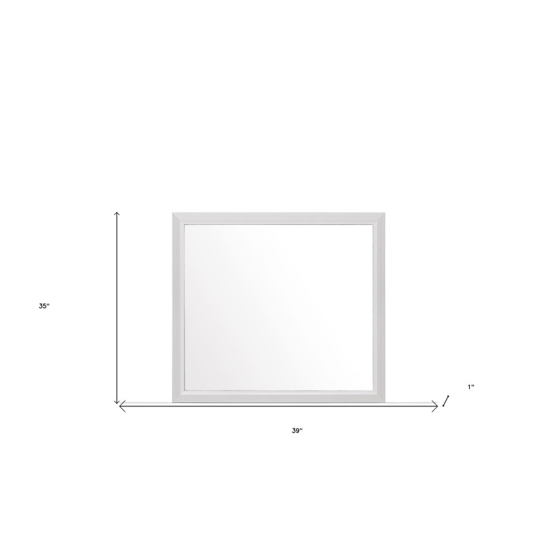 Miroir 35 po, Blanc