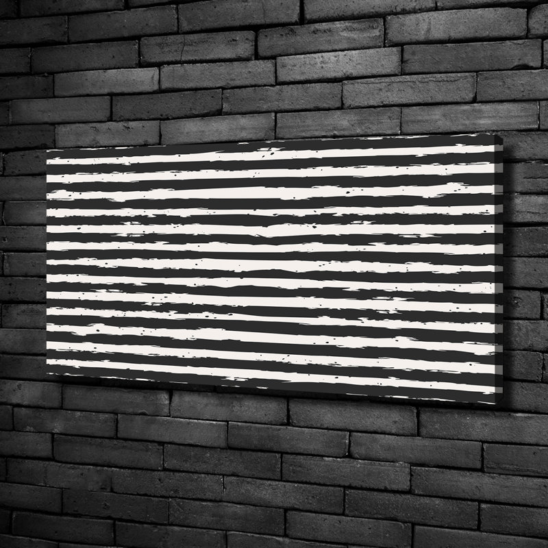 Black And White Stripes - No Frame Print on Canvas