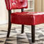 Fauteuil d'appoint capitonné en cuir mélangé avec sièges surdimensionnés-1232284497