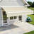 Retractable Patio Awning with Valance, Aluminum Frame, Polyester-123014869-123014872