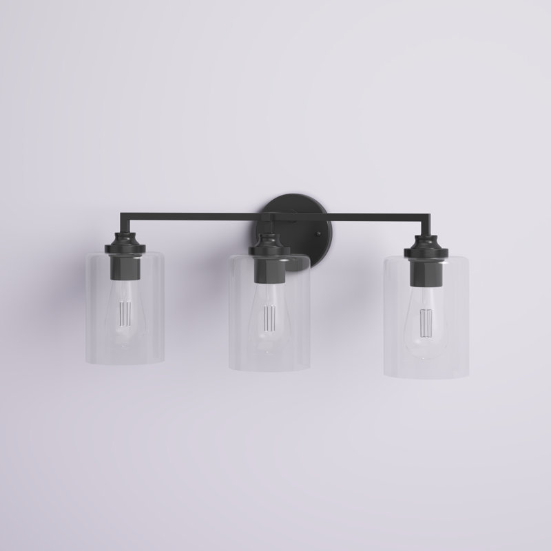 Éclairage pour meuble-lavabo à intensité variable Corine, Noir, Une lumière, H 10 po x l 5 po x P 5 po