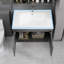 Meuble-lavabo 32 po avec lavabo en céramique et porte d'armoire à fermeture en douceur, fixation murale flottante, bonde escamotable, siphon inclus (sans robinet), K2 - incluant A +-77443012-77443015